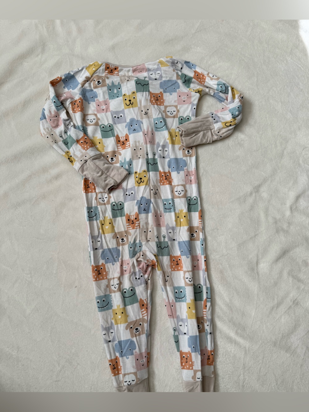 Little Sleepies Multi-Color Animal Patchwork One-Piece